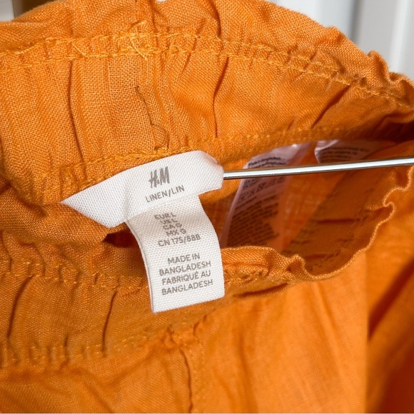 H&M Orange Linen Blend Shorts - Picture 6 of 6